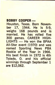 1973 PBA Bowling #NNO Bobby Cooper Back
